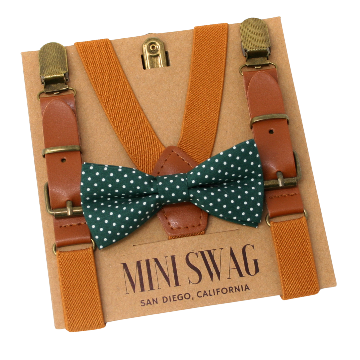 Dark Green Dot Bow Tie
