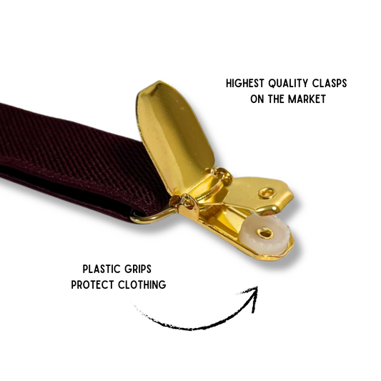 a close up of a pair of metal clips