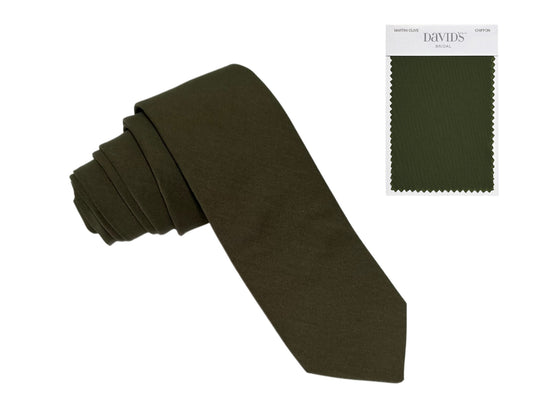 Martini Olive Necktie // MATCHES David's Bridal Martini Olive, Kennedy Blue Olive