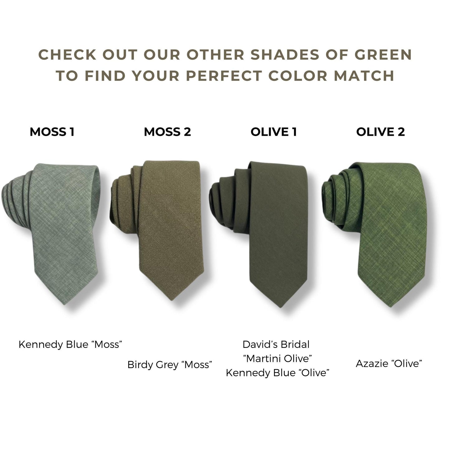 Moss Green Necktie // MATCHES Kennedy Blue Moss