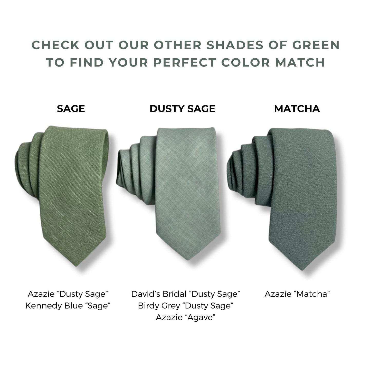 Moss Green Necktie // MATCHES Kennedy Blue Moss
