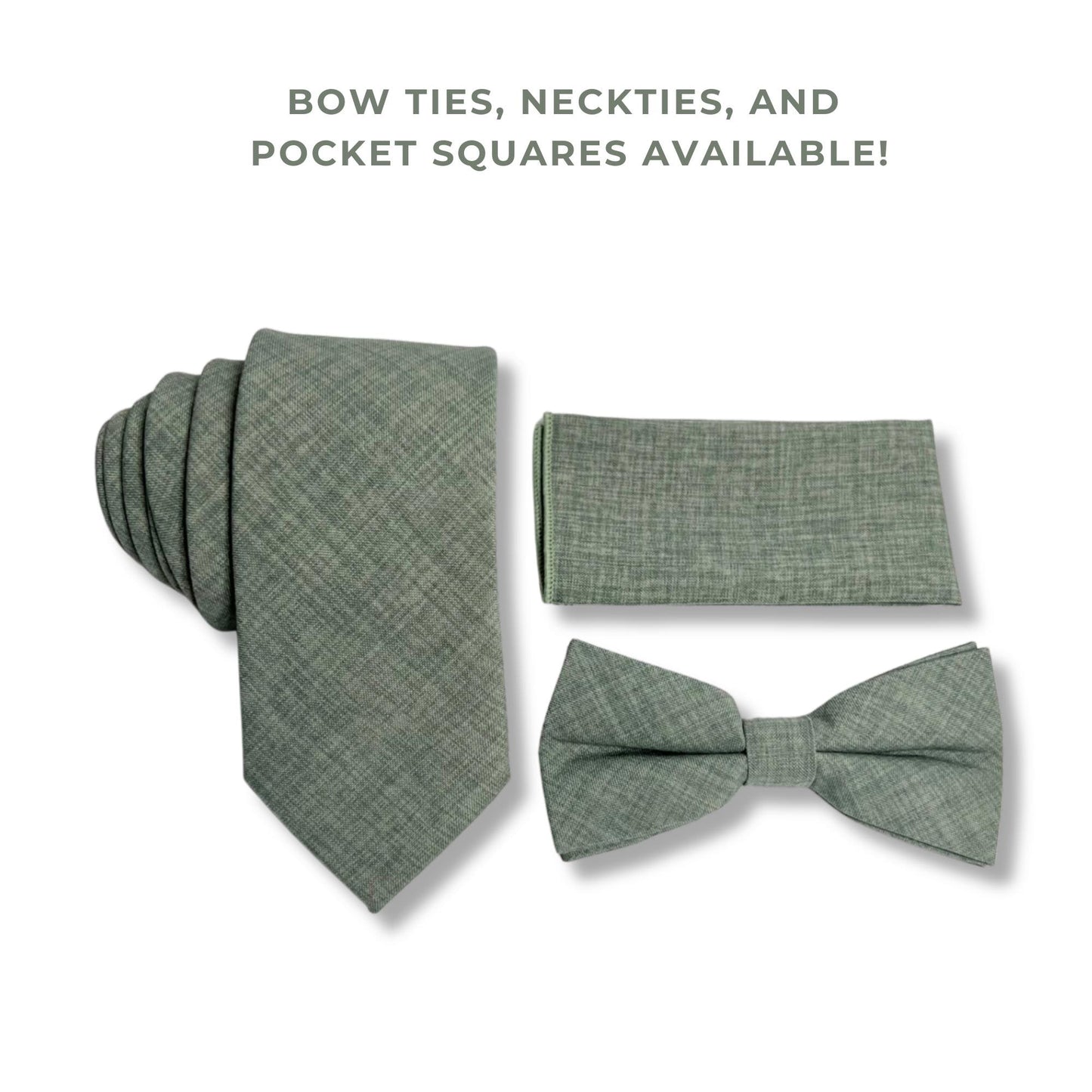 Moss Green Necktie // MATCHES Kennedy Blue Moss