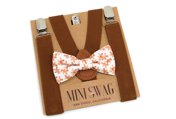 Gingerbread Bow Tie & Coffee Brown Suspenders