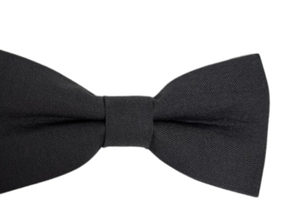 Dark gray bow tie on a white background