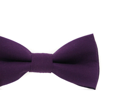 Plum Purple bow tie on a white background