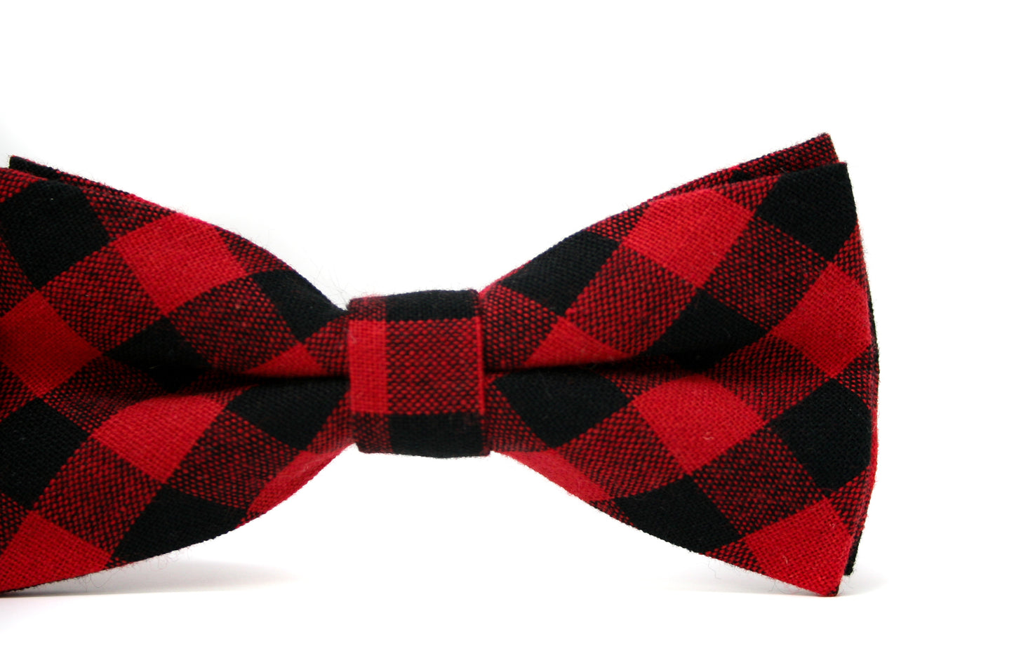 Red & Black Buffalo Plaid Bow Tie
