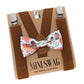 fall leaves bow tie and brown suspenders for boys and men