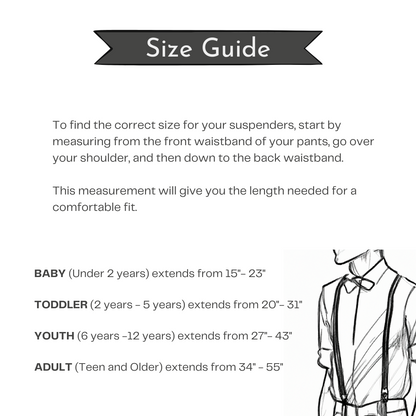 a diagram of how to wear suspenders for men