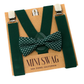 Dark Green Dot Bow Tie
