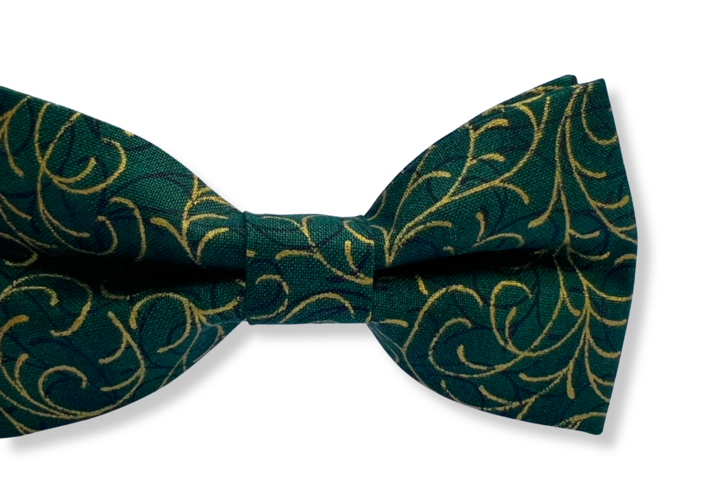 Green & Gold Swirl Bow Tie