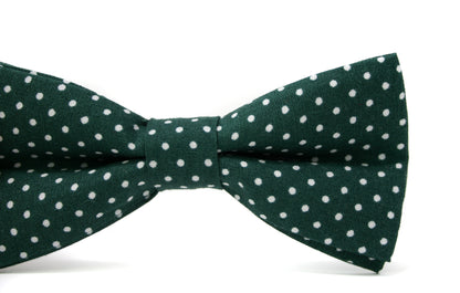 Dark Green Dot Bow Tie