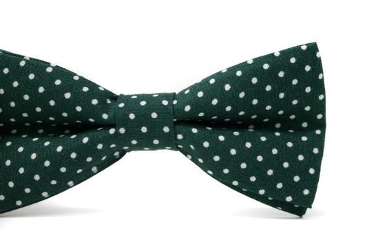 Dark Green Dot Bow Tie