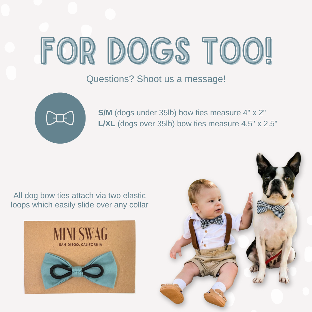 dog bow tie size guide