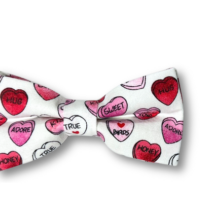 conversation heart bow tie