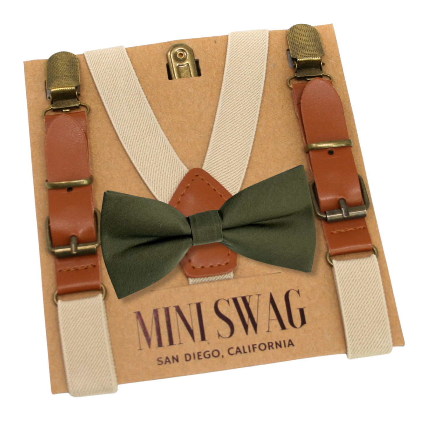 Olive Green Bow Tie