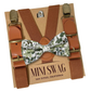 Olive Green Floral Bow Tie