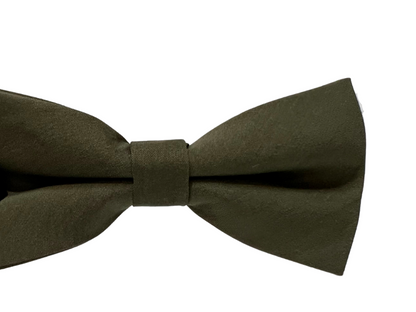 olive Green bow tie on a white background