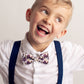 Navy Blue Leather Buckle Suspenders