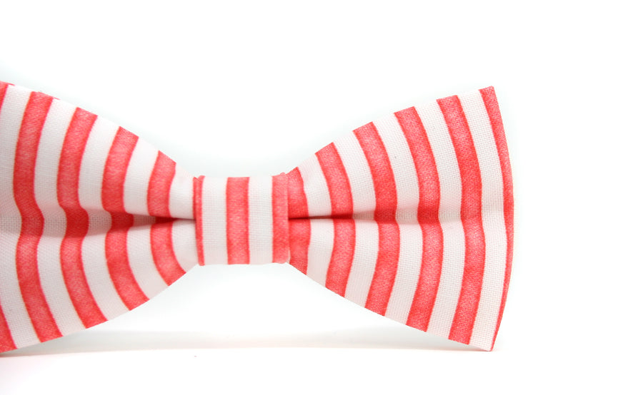Red Stripe Bow Tie & Red Suspenders