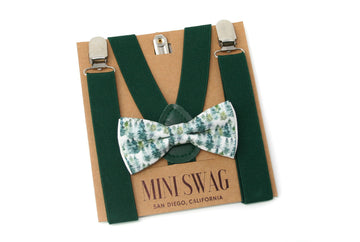 Forest Bow Tie & Hunter Green Suspenders