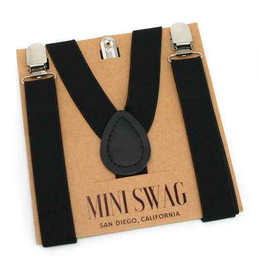 a pair of suspenders with a black piece of fabric attached to them