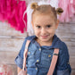 Blush Pink Suspenders, Sliver Clasp, Toddler Girl, Valentines Day 