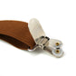 Coffee Brown Suspenders Silver Clasp