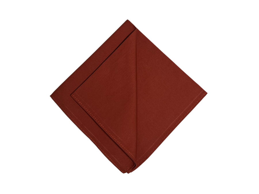 a red napkin on a white background